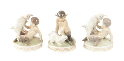 Lot 447 - A COLLECTION OF THREE EARLY 20TH CENTURY ROYAL COPENHAGEN FIGURES