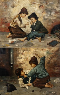 Lot 409 - GAETANO LODI 1830-1886 OILS ON CANVAS A pair...