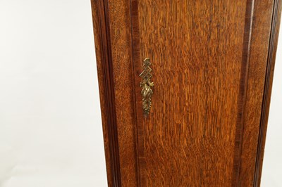 Lot 805 - JAS. OATLEY, TAMWORTH. A GEOGE III OAK AND MAHOGANY CROSS-BANDED EIGHT DAY LONGCASE CLOCK