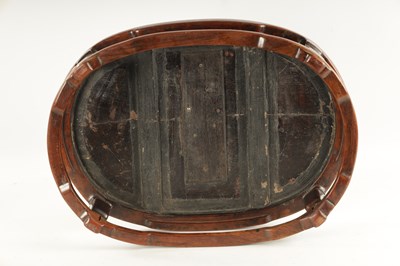 Lot 134 - A 19TH CENTURY CHINESE HARDWOOD OVAL SHAPED JARDINIERE STAND