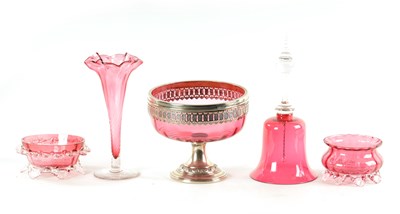 Lot 97 - A COLLECTON OF CRANBERRY GLASSWARE