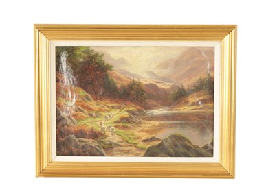 Lot 445 - A 19TH CENTURY OIL ON CANVAS SCOTTISH RIVER LANDSCAPE