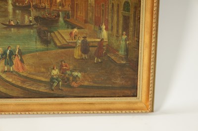 Lot 554 - A LARGE 19TH CENTURY OIL ON CANVAS VIEW ON THE GRAND CANEL, VENICE