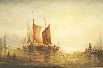 Lot 604 - WILLIAM ADOLPHUS KNELL (1802 - 1875) OIL ON CANVAS