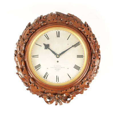 Lot 765 - BENJAMIN LEWIS VULLIAMY. A FINE QUALITY MID 19TH CENTURY FUSEE WALL CLOCK