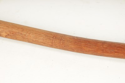 Lot 327 - AN AUSTRALIAN CURVED HARWOOD FIGHTING CLUB