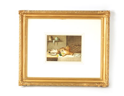 Lot 579 - WILLIAM CRUICKSHANK (BRITISH, 1848-1922) STILL LIFE OIL ON IVORY PANEL