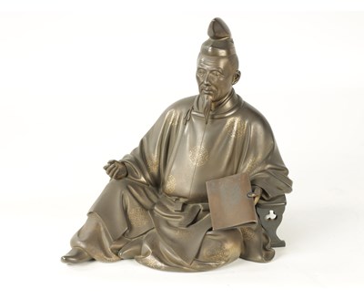 Lot 106 - A FINE JAPANESE MEIJI PERIOD BRONZE SCULPTURE