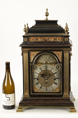 Lot 791 - LOUIS STEINER, LONDON. A FINE MID 18TH CENTURY MUSICAL VERGE BRACKET CLOCK