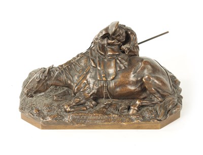 Lot 411 - A 19TH CENTURY RUSSIAN BRONZE SCULPTURE