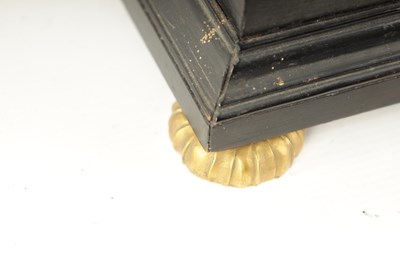 Lot 776 - STEPHEN ASSELIN, LONDON. A LATE 17TH CENTURY EBONISED DOUBLE BASKET TOP EIGHT-DAY VERGE BRACKET CLOCK