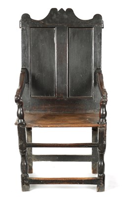 Lot 970 - A 17TH CENTURY JOINED OAK WAINSCOT CHAIR