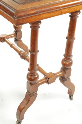 Lot 831 - A GOOD LATE 19TH CENTURY SPECIMEN MARBLE AND OAK FRAMED  SIDE TABLE IN THE MANNER OF HOLAND AND SONS