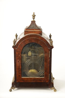 Lot 693 - CHARLES FRODSHAM, BY APPOINTMENT TO H.M. THE KING, 27, SOUTH MOLTON STREET LONDON NUMBER 2292. A 19TH CENTURY BURR WALNUT DOUBLE FUSEE ORMOLU MOUNTED BRACKET CLOCK OF SMALL SIZE