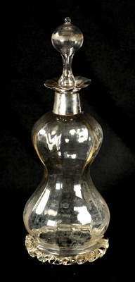 Lot 301 - A LATE 19TH CENTURY SILVER MOUNTED GLASS DECANTER