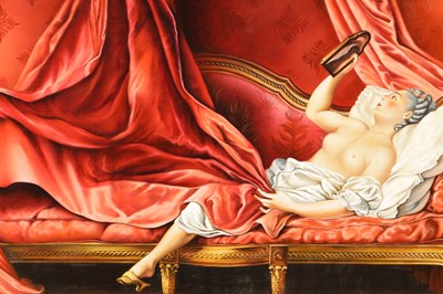 Lot 975 - O PINTOR RUSSO SERGUEI 2009 A MODERN OIL ON CANVAS DEPICTING A NUDE