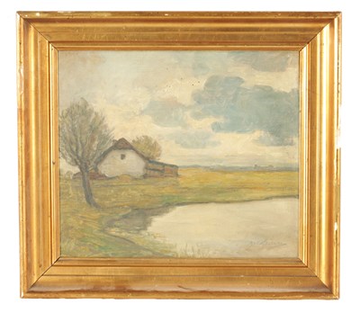 Lot 426 - AXEL HANSEN (DANISH 1913 - 1976) A 20TH CENTURY OIL ON BOARD