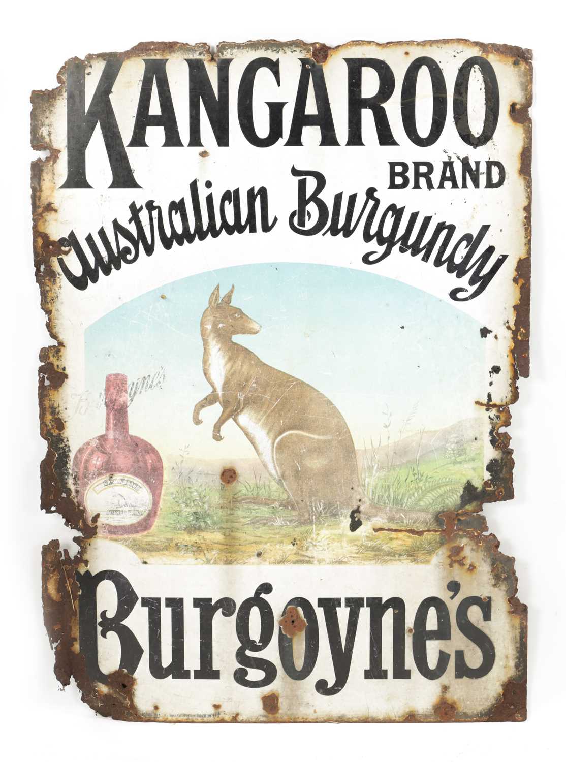 Lot 512 - A RARE VINTAGE AUSTRALIAN ENAMEL ADVERTISING SIGN