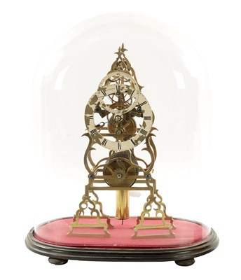 Lot 750 - WEBSTER, LONDON. A MID 19TH CENTURY FUSEE SKELETON CLOCK
