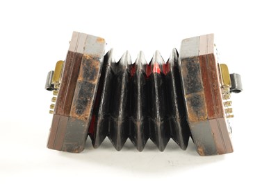 Lot 536 - PROBABLY BY WHEATSTONE. A NICKEL BUTTONED CONCERTINA