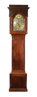 Lot 775 - HUMPHREY HADLEY, BIRMINGHAM. AN EIGHT DAY LONGCASE CLOCK WITH PENNY MOON