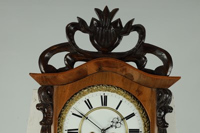 Lot 644 - A 19TH CENTURY BIEDERMEIER VIENNA EIGHT DAY WALL CLOCK
