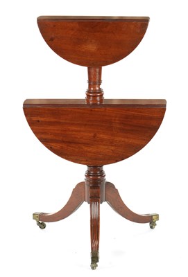 Lot 975 - A GEORGE III MAHOGANY TWO TIER DUMB WAITER