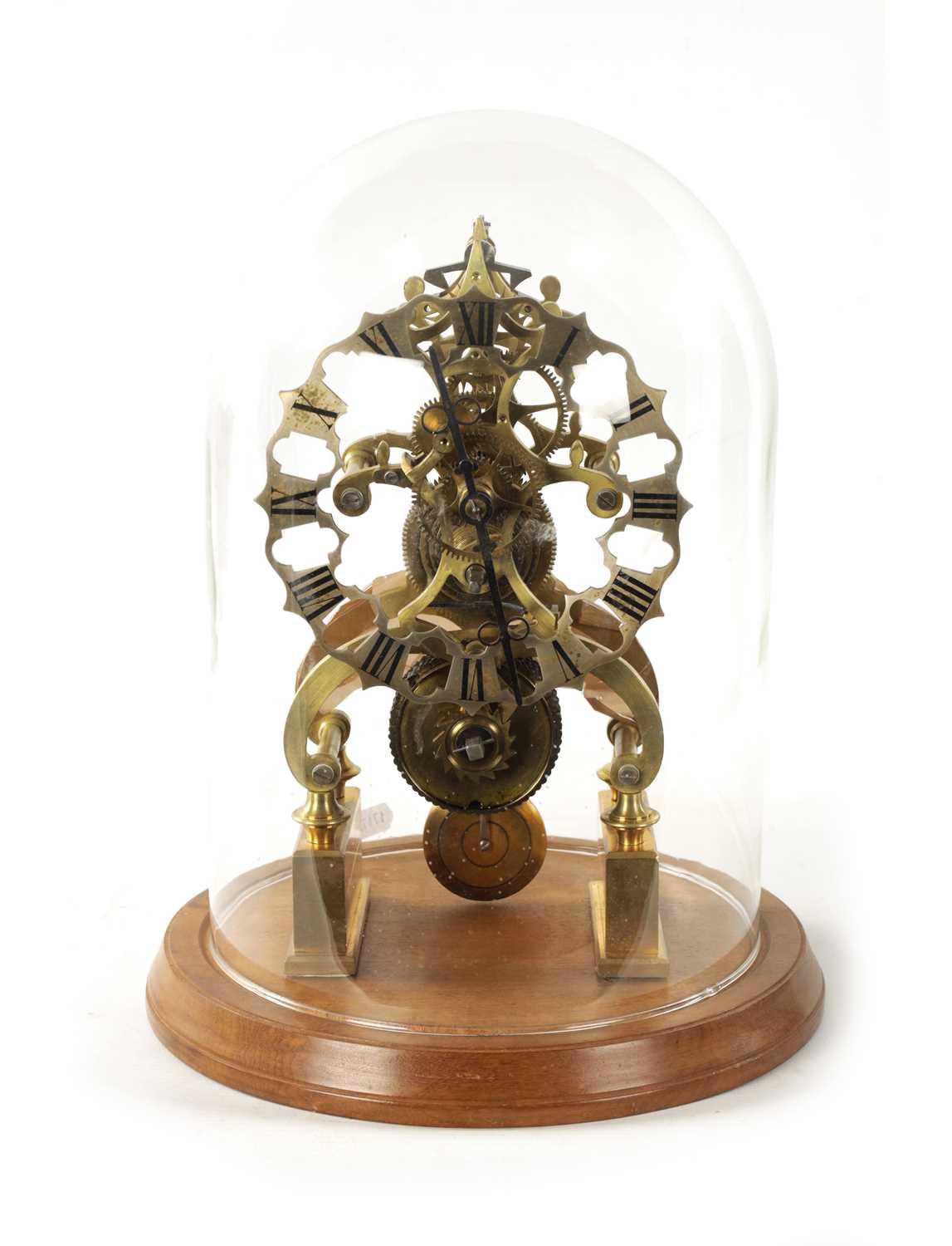 Lot 785 - A 19TH CENTURY ENGLISH FUSEE SKELETON CLOCK