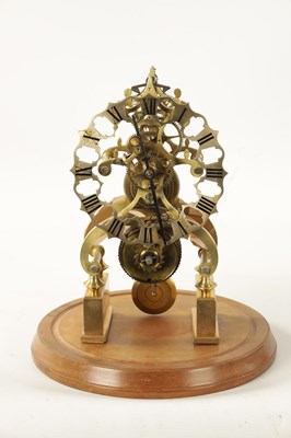 Lot 785 - A 19TH CENTURY ENGLISH FUSEE SKELETON CLOCK