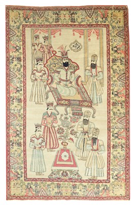 Lot 470 - AN ANTIQUE PERSIAN RAVER KERMAN KING AFSHAR NADERSHAH RUG