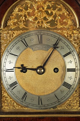 Lot 1219 - GOLDSMITHS & SILVERSMITHS CO. LONDON. A SMALL LATE 19TH CENTURY ORMOLU MOUNTED MAHOGANY DOUBLE FUSEE BRACKET CLOCK