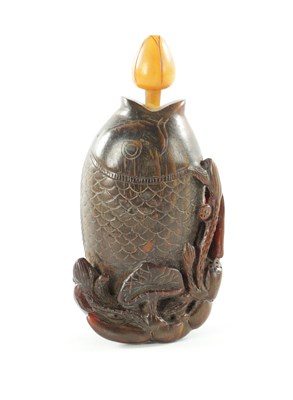 Lot 524 - HORN SNUFF BOTTLE