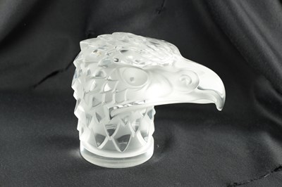 Lot 462 - A RENE LALIQUE 'TETE D'AIGLE' CLEAR AND FROSTED GLASS CAR MASCOT