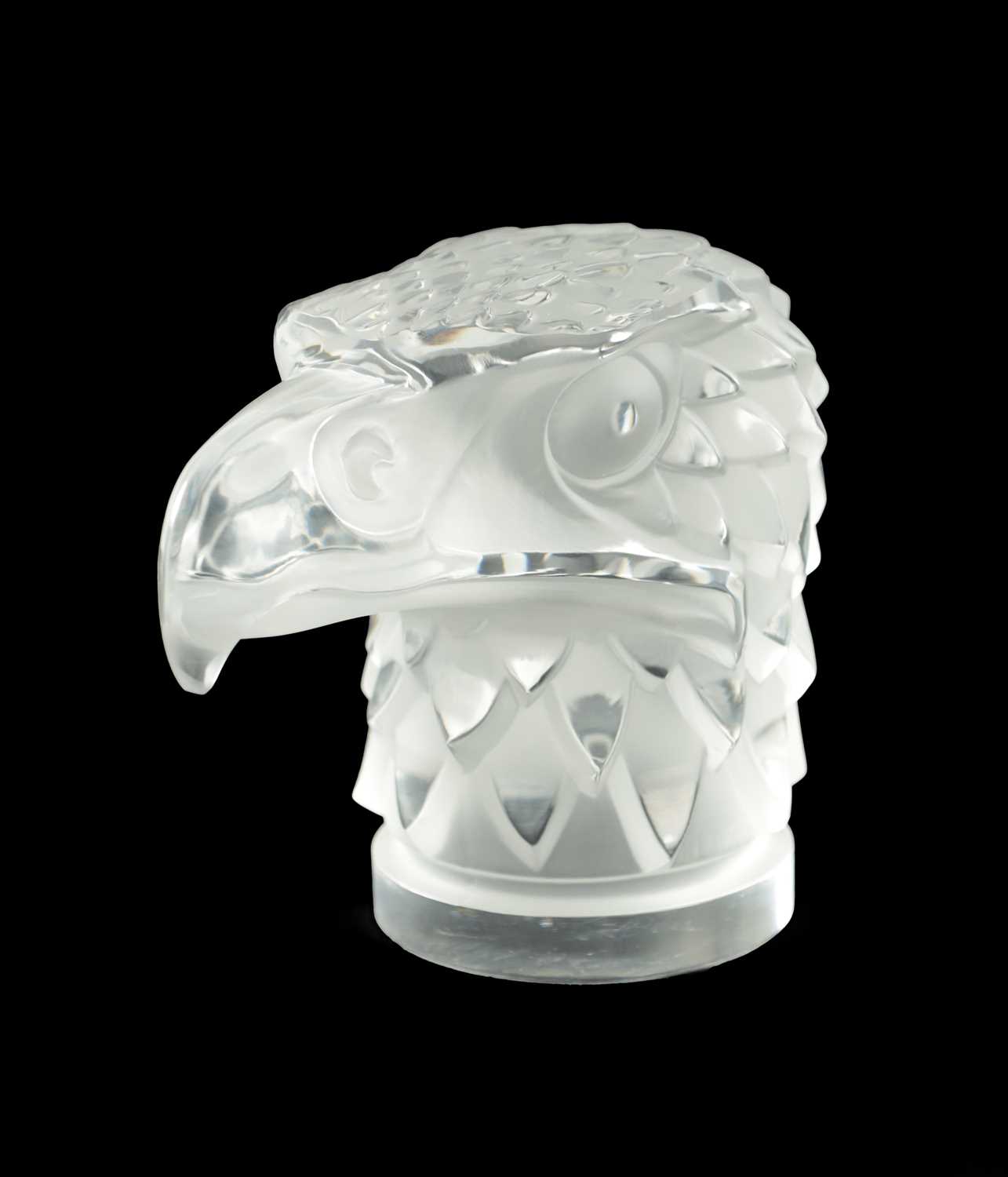 Lot 462 - A RENE LALIQUE 'TETE D'AIGLE' CLEAR AND FROSTED GLASS CAR MASCOT