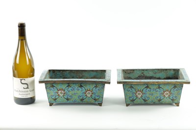 Lot 530 - A PAIR OF 19TH CENTURY CHINESE CLOISONNÉ PLANTERS
