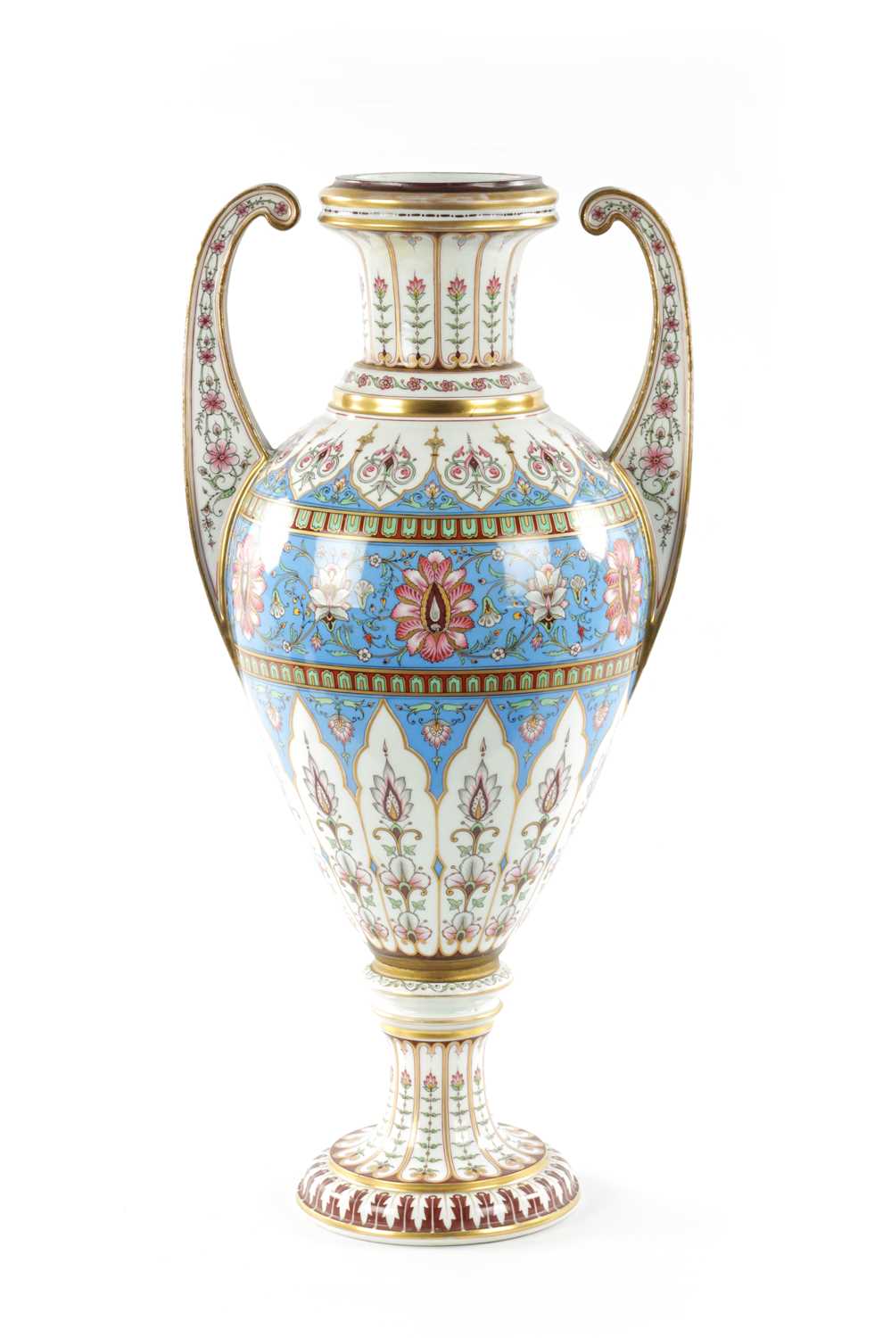 Lot 474 - A LARGE LATE 19TH CENTURY PORCELAIN VASE POSSIBLY RUSSIAN