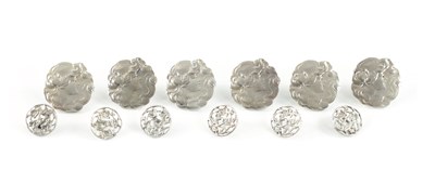 Lot 304 - TWO SETS OF SIX SILVER BUTTONS