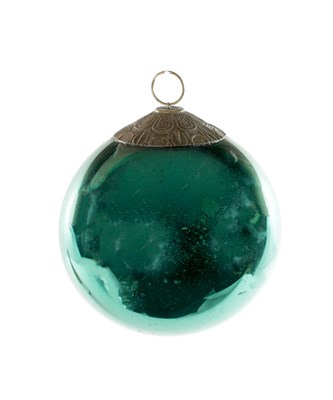 Lot 289 - A LATE 19TH CENTURY GREEN GLASS WITCH BALL