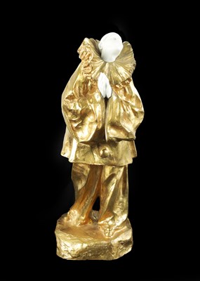 Lot 532 - A GILT BRONZE FIGURE IN THE MANNER OF LUCIEN CHARLES ALLIOT