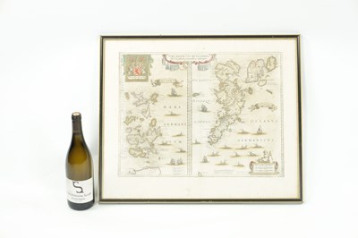Lot 414 - A 19TH CENTURY HAND COLOURED MAP OF ORKNEY AND SHETLAND