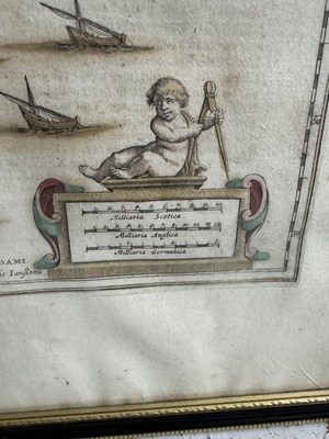 Lot 414 - A 19TH CENTURY HAND COLOURED MAP OF ORKNEY AND SHETLAND