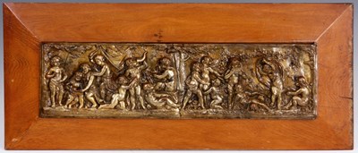 Lot 469 - A LATE 19th CENTURY GERMAN GILT BRONZE PLAQUE...