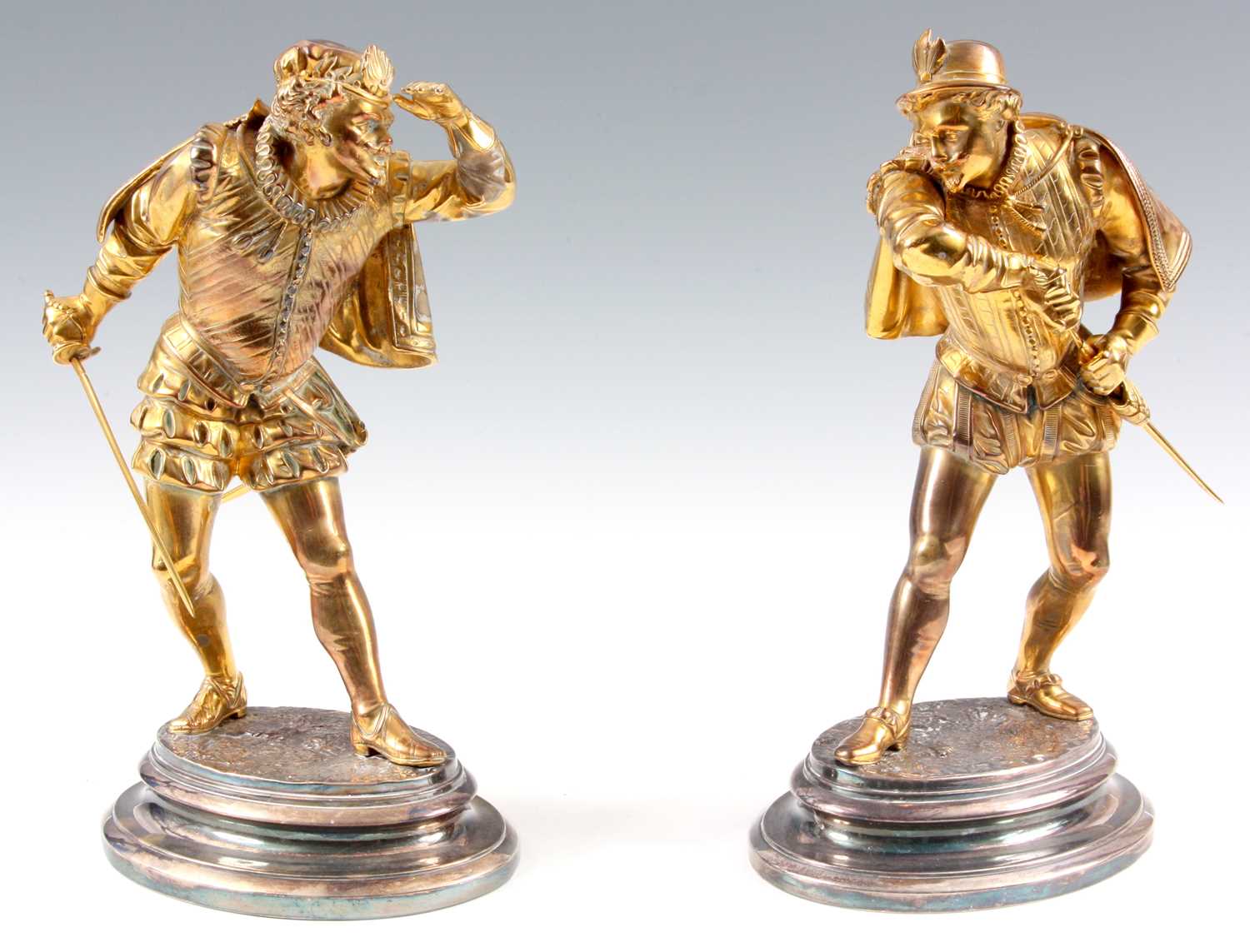 Lot 477 - EMILE GUILLEMIN (1882 – 1913) A PAIR GILT...