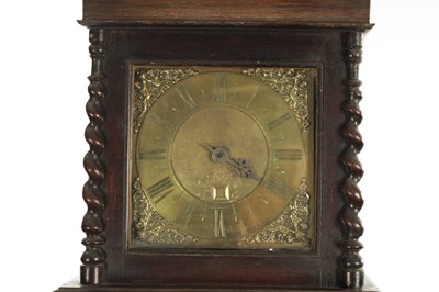 Lot 1235 - GABRIEL SMITH, BARTHOMLEY. AN EARLY 18TH CENTURY OAK 30-HOUR LONGCASE CLOCK