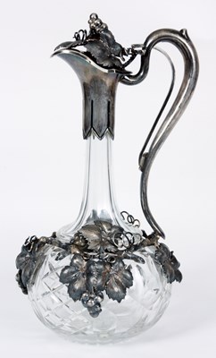 Lot 478 - AN ART NOUVEAU STYLE SILVER MOUNTED CUT GLASS...