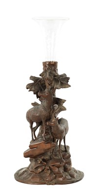 Lot 1072 - A LATE 19TH CENTURY CARVED BLACK FOREST EPERGNE CENTREPIECE