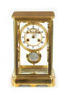 Lot 1107 - A LATE 19TH CENTURY FRENCH FOUR-GLASS MANTLE CLOCK