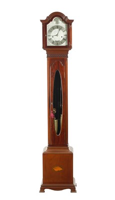 Lot 1320 - AN EDWARDIAN WEIGHT-DRIVEN REGULATOR QUALITY GRANDDAUGHTER CLOCK