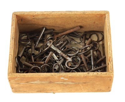 Lot 1071 - A COLLECTION OF 51 CLOCK KEYS.