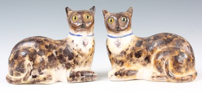 Lot 48 - A PAIR OF LATE 19th CENTURY STAFFORDSHIRE...